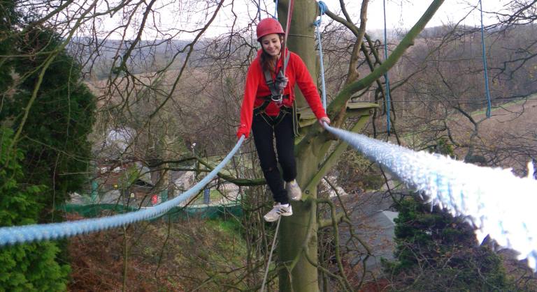 high ropes course at outdoor centre